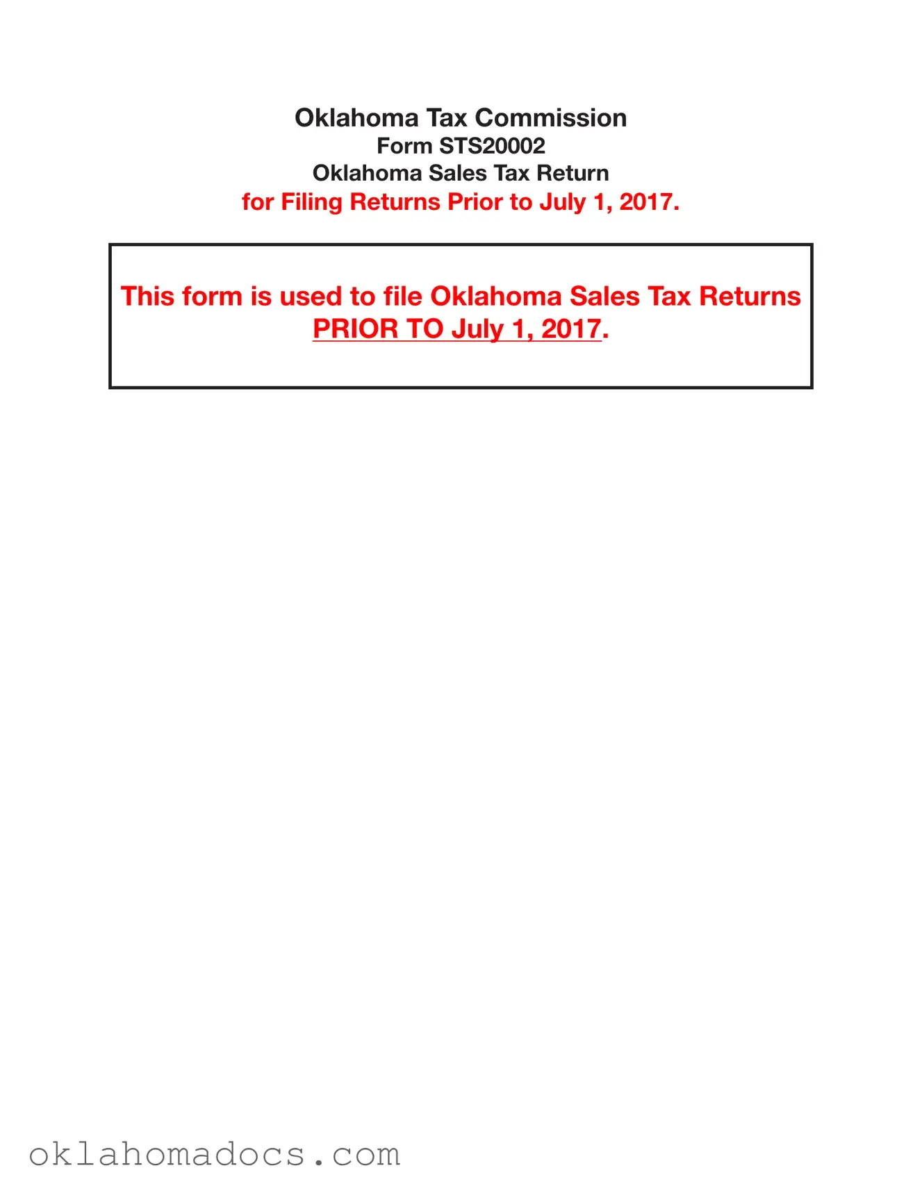 Free Oklahoma Sales Form