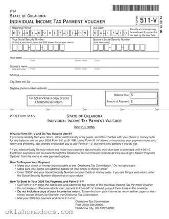 Free Oklahoma 511 V Form