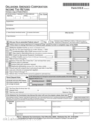 Free Oklahoma 512 X Form