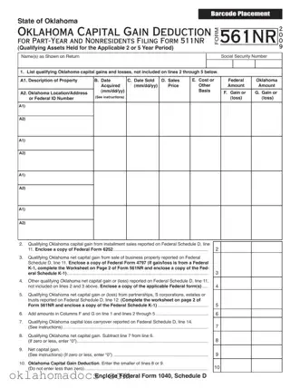 Free Oklahoma 561Nr Form