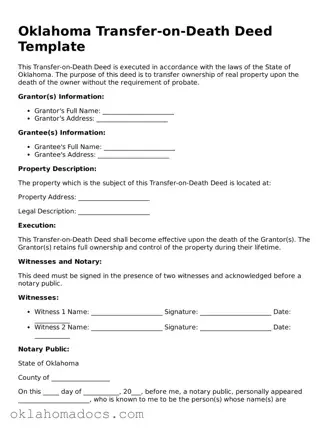 Attorney-Verified Oklahoma Transfer-on-Death Deed Template