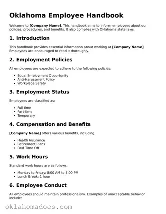 Attorney-Verified Oklahoma Employee Handbook Template