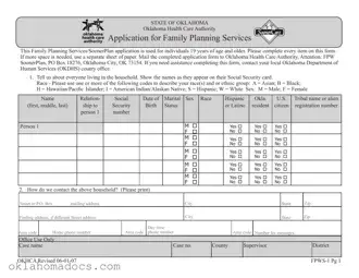 Free Oklahoma Fpws 1 Form