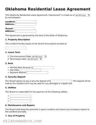 Attorney-Verified Oklahoma Residential Lease Agreement Template