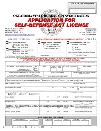 Free Oklahoma Sda Application Form