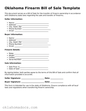 Attorney-Verified Oklahoma Firearm Bill of Sale Template