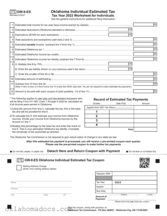Free Ow 8 Es Oklahoma Form